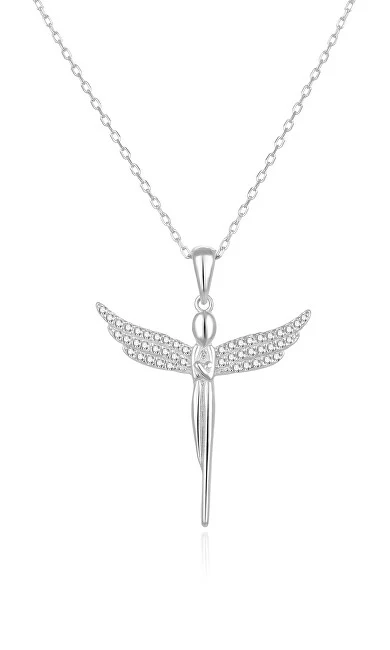 Beneto Angel Silver Necklace with Zirconia TAGS835/47L (Chain, Pendant)