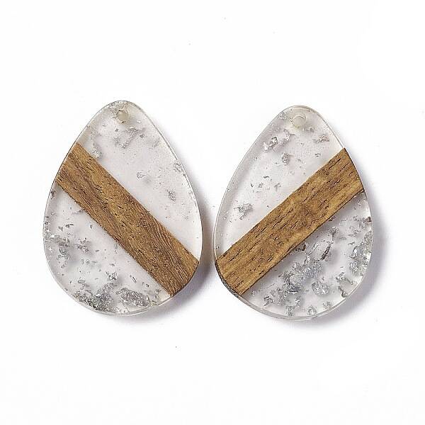 Transparent Resin & Walnut Wood Pendants