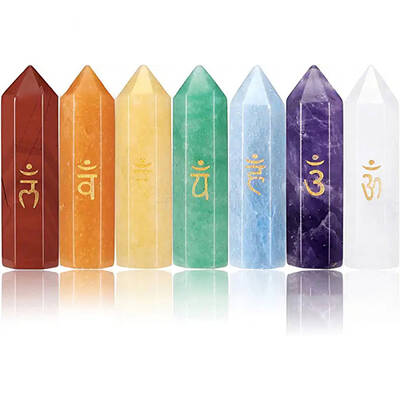 7Pcs Natural Gemstone Display Decoration