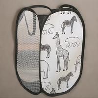 Foldable Mesh Storage Basket, 1/2 Counts Summer Cartoon Animal Print Dirty Clothes Laundry Basket, Laundry Room Organiser, Ho...