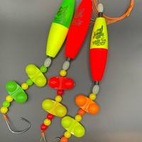3-Pack Silver Fox Catfish Rigs (3” cigar peg float)