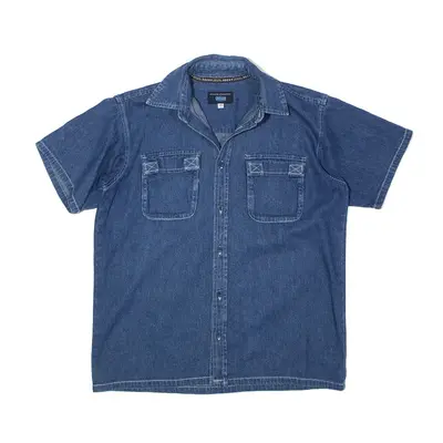 ROCKY Button-Up Blue Collared Short Sleeve Womens M