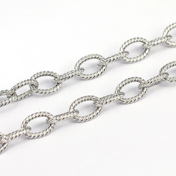 Tarnish Resistant 3.28 Feet 304 Stainless Steel Textured Cable Chains