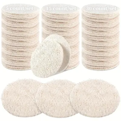 Loofah Sponge Exfoliating Face Pads, Multifunctional Loofah Scrubbers for Home Travel Use, Facial Body Cleaning Accessories f...