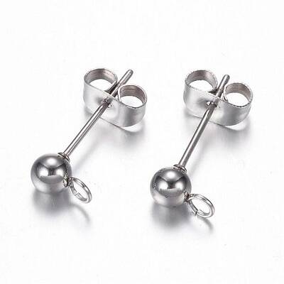Non-Tarnish 304 Stainless Steel Stud Earring Findings