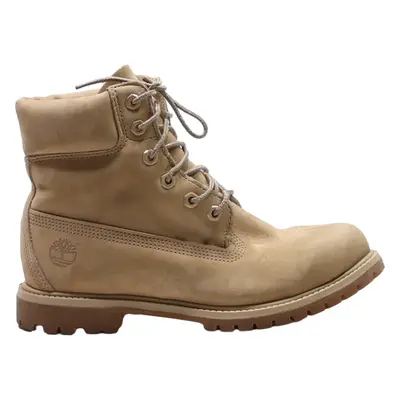 TIMBERLAND Lace-Up Boots Beige Leather Womens UK 5
