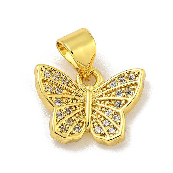 Rack Plating Brass Micro Pave Cubic Zirconia Pendants