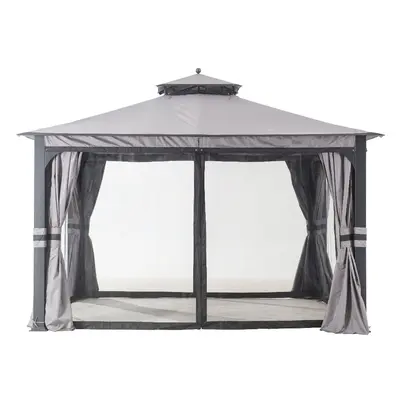 SUNJOY Black Replacement Mosquito Netting For Soft Top Gazebo (10X12 Ft) L-GZ1140PST-G Sold At Lowe's