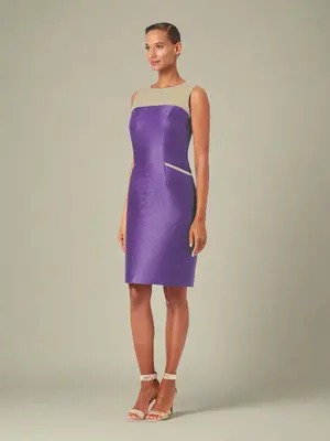 STAR | Scoop-Neck Cocktail Dress _ Prism Purple | Colour: Prism Purple | Size: UK 8 (US 2)