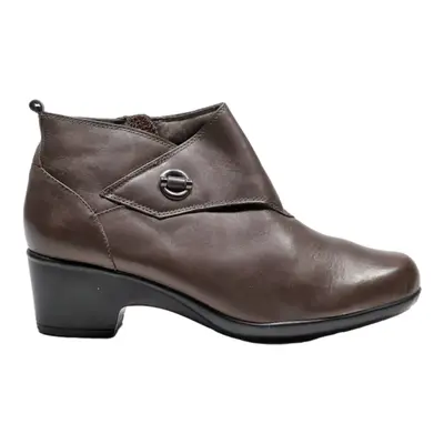 CLARKS Ankle Boots Brown Leather Womens UK 7.5