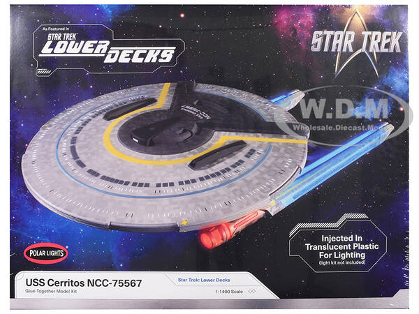 Skill 2 Model Kit USS Cerritos NCC-75567 Spacecraft Star Trek: Lower Decks (2020-2024) TV Series 1/1400 Scale Model by Polar ...