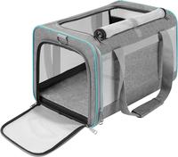 Pet Carrier for Large Cats 20 lbs+ / Soft Sided Small Dog Travel Carriers Top Load/Collapsible Carrier Bag for Big Cat / 2 Ki...