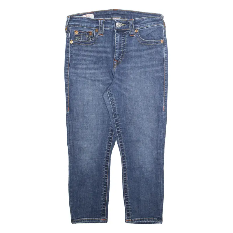 TRUE RELIGION Womens Jeans Blue Regular Skinny Stone Wash W28 L22
