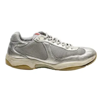 PRADA Sneaker Trainers Silver Synthetic Womens UK 5