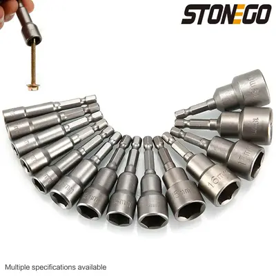 Hex Socket Sleeve Nozzle Nut Driver Set (1 Set), Drill Bit Adapted to Socket Bit, Multifunctional Power Tool Accessories for ...