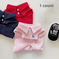 Solid Color Pet Polo Shirt, 1 Count Breathable Pet Shirt, Two-legged Pet Clothes, Pet Clothing for Small Medium Large Dogs & ...