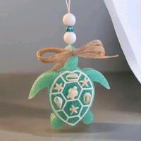 Sea Turtle Long Lasting Scented Hanging Car Freshie - Green Turtle Design with Bow, Unique Scent for a Pleasant Driving Exper...