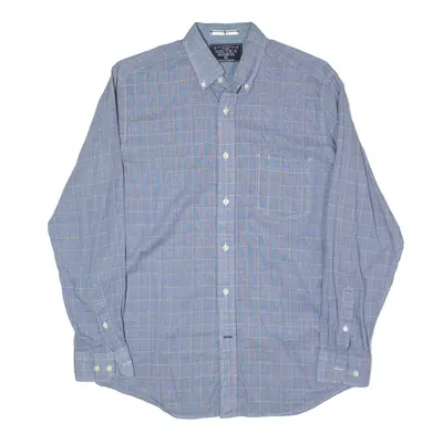 NAUTICA Shirt Blue Check Long Sleeve Mens M