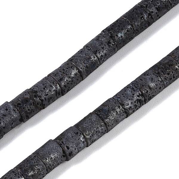 Frosted Natural Lava Rock Beads Strands