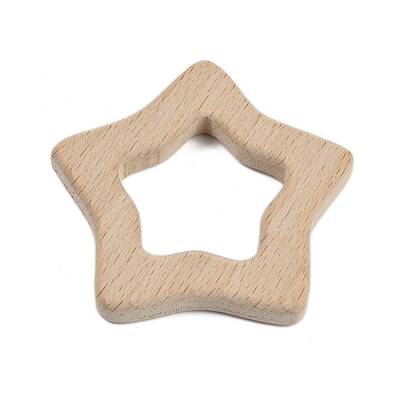 Natural Beech Wooden Baby Teething Toys