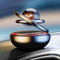 Creative Car Aromatherapy Ornament with 1 Aromatherapy Tablet, Multipurpose Solar Powered Air Freshener, Rotating Car Air Fre...