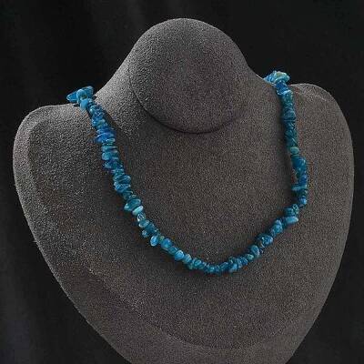 Natural Apatite Chip Beaded Necklaces for Men Women