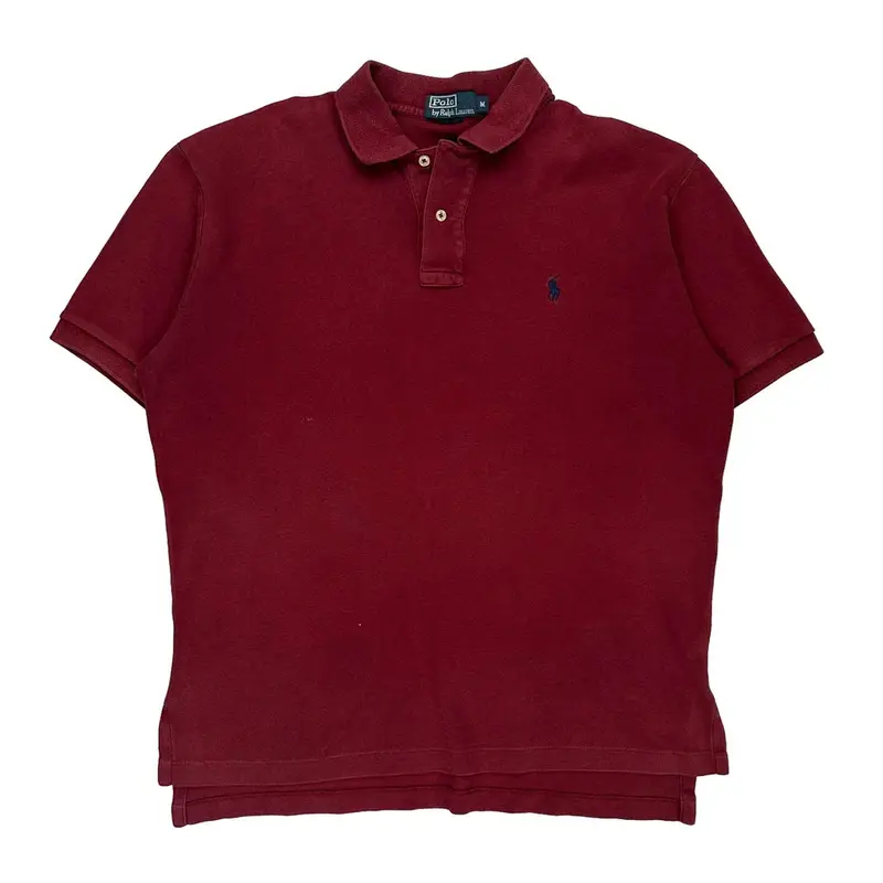 Polo By Ralph Lauren Polo Shirt - Medium Burgundy Cotton