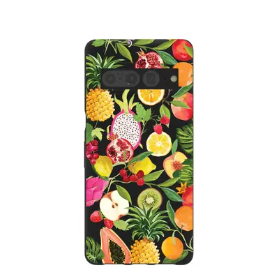 Black Tutti Frutti Google Pixel 7 Pro Case