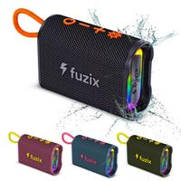 Aquabeat Mini Portable Waterproof Bluetooth Audio Speaker – Type C Charging TWS Stereo, RGB Lights, MicroSD Card, USB, FM R...