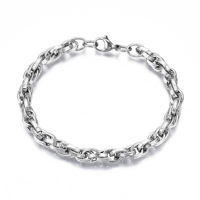 Non-Tarnish 201 Stainless Steel Rope Chain Bracelet