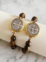 2pcs/set Fashionable Casual Round Charm Beaded Decor Bracelet for Gift, Pull Adjustable Bracelet for Women & Men, Fashion All...