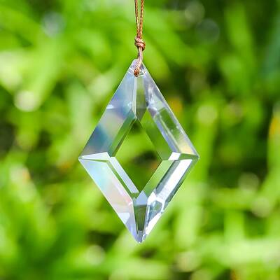 Rhombus Faceted K9 Glass Suncatchers