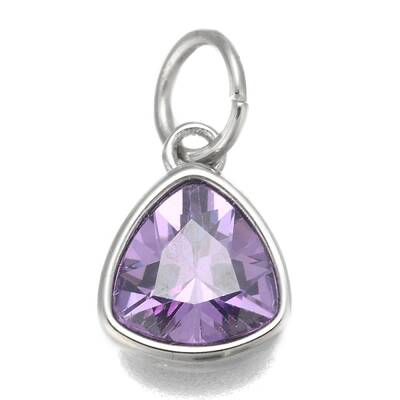 304 Stainless Steel Cubic Zirconia Pendant
