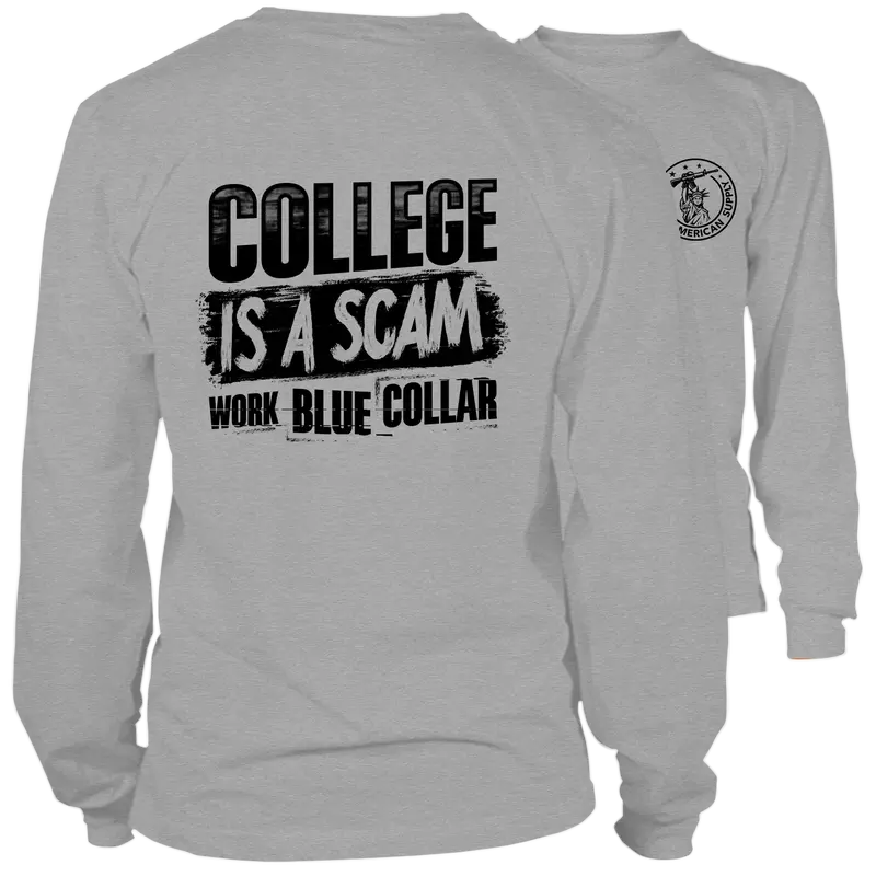 College - Long Sleeve Heather Gray
