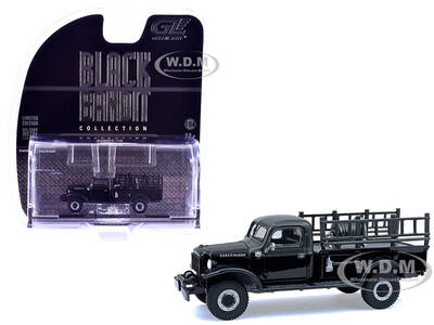 1946 Dodge Power Wagon Fire Truck Black Black Bandit Series 30 1/64 Diecast Model Car by Greenlight