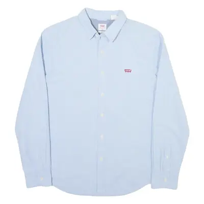 LEVI'S Mens Plain Shirt Blue Long Sleeve M