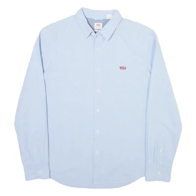 LEVI'S Mens Plain Shirt Blue Long Sleeve M