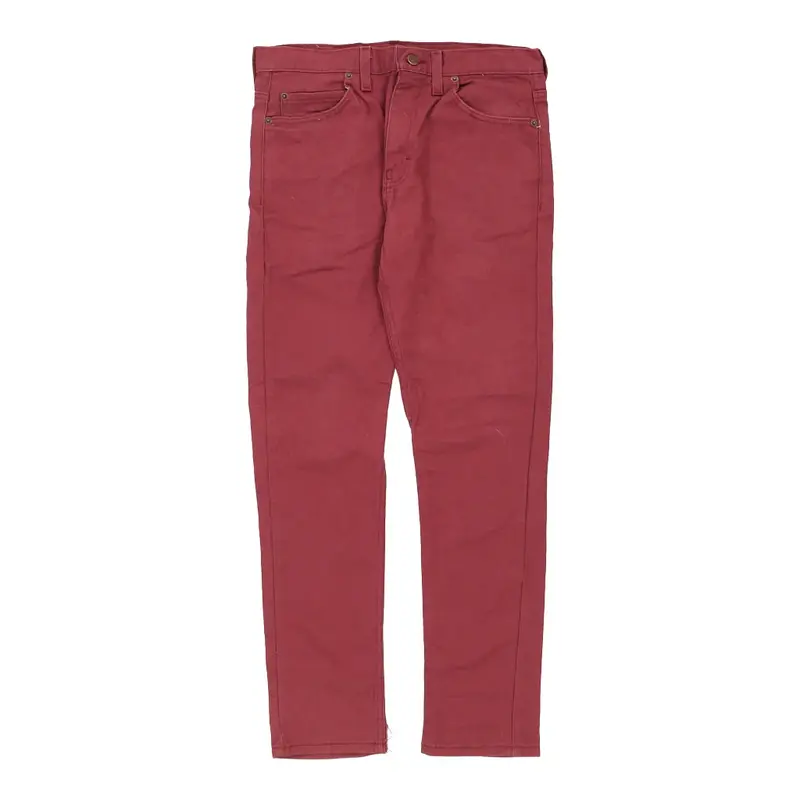 Dickies Jeans - 32W UK 12 Burgundy Cotton