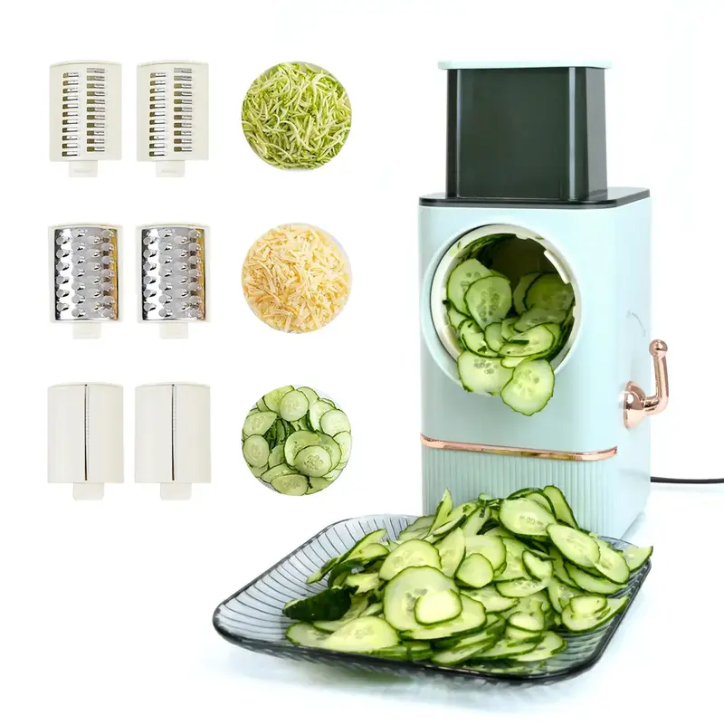 Stainless Steel Electric Cheese Grater Maker with 3 Blades Electric Chopping Machine for Vegetables Kitchen Utensils Cheese G...