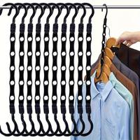 Multifunctional Clothes Hanger, 5 Counts/10pcs Space Saving Clothes Hanger, Clothes Storage Rack, Clothes Organizer for Home,...