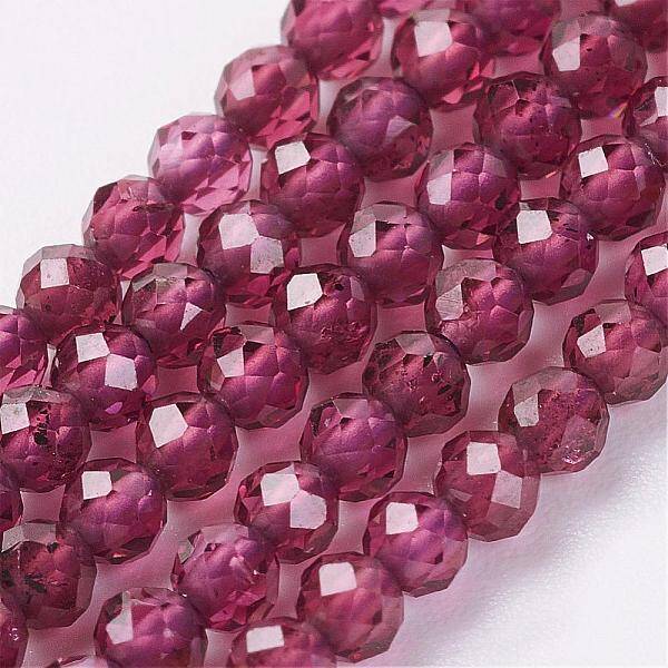 Natural Grade AA Garnet Bead Strand