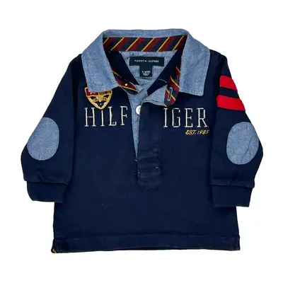Age 3-6 Months Tommy Hilfiger Polo Shirt - XS Navy Cotton
