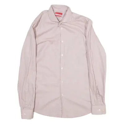 HUGO BOSS Slim Fit Mens Shirt Red Long Sleeve M