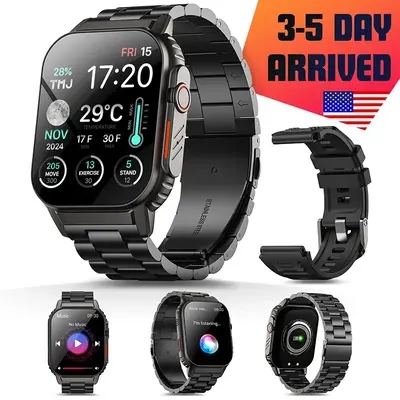 Special Release! Top Rated Smart Watch for Men Women, Bluetooth Calls and Text, 2.02” HD Display 30M Waterproof Fitness Tra...