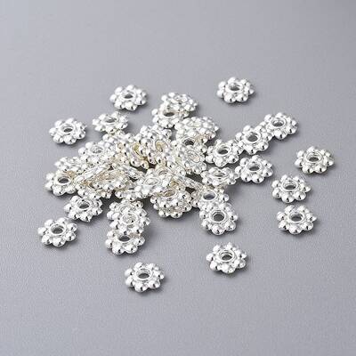 Tibetan Style Daisy Spacer Beads