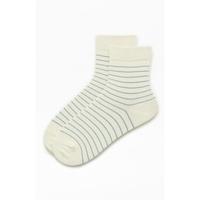 John Galt Women's Light Blue Striped Ankle Socks