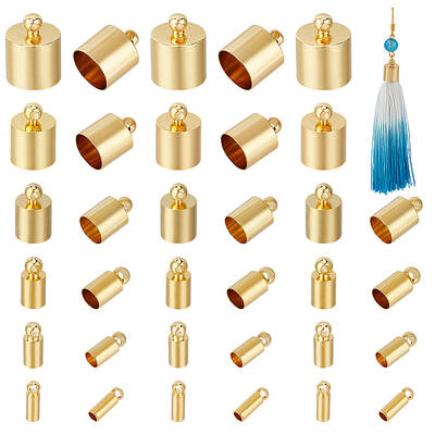 48Pcs 6 Size Brass Cord Ends