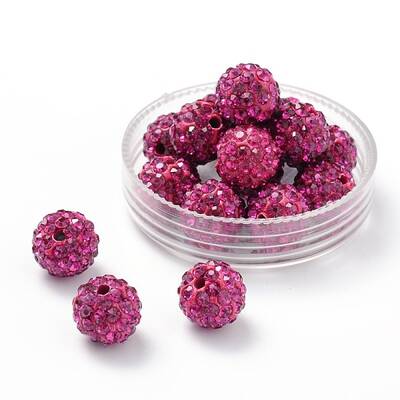 Polymer Clay Rhinestone Beads