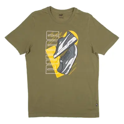 PUMA Mens T-Shirt Green S