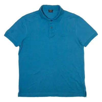 HUGO BOSS Mens Polo Shirt Blue M